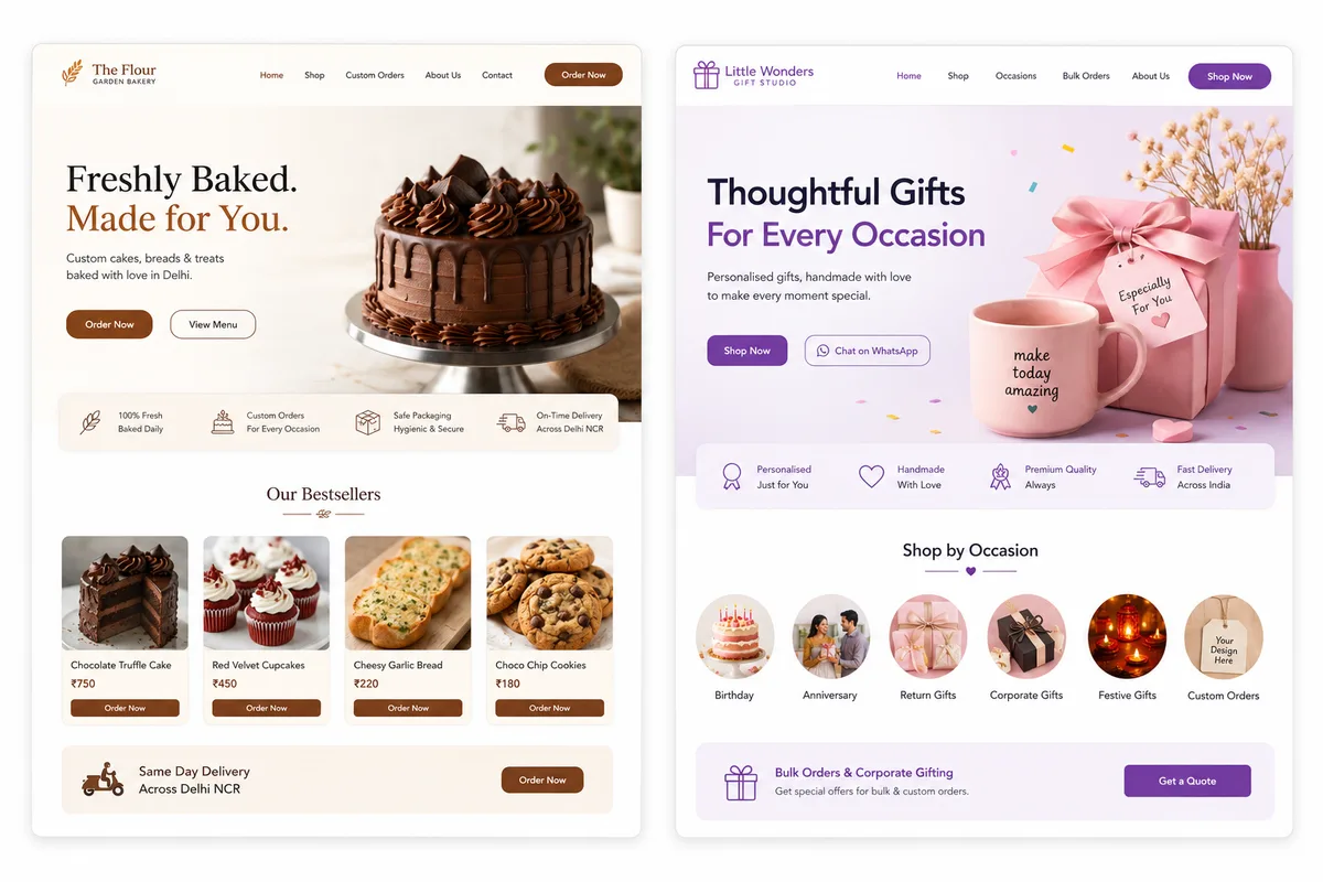 The The Flour Garden Bakery website built with GoClickBuild
